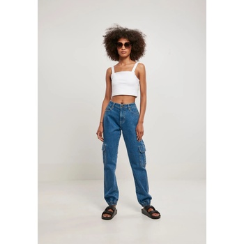 Urban Classics Дамски дълги карго панталони в син цвят Ladies Denim Cargo PantsUB-TB4797-03673 - Син, размер 28