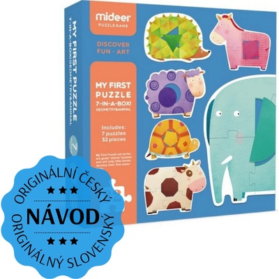 MiDeer Moje prvé Geometrické tvary a zvieratá 32 dielov