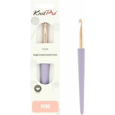 KnitPro VYBE Rose Gold hliníkový háček 7 mm