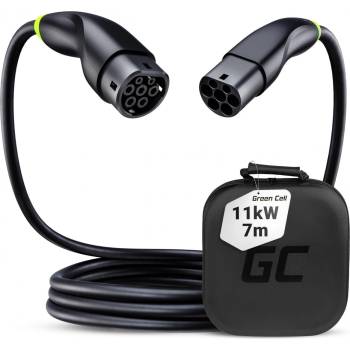 Green Cell EVKABGC04 Snap Кабел Тип 2 за зареждане на EV 11kW 7m за Tesla Model 3 S X Y, Kia EV6, VW ID. 4, ID. 5, BMW i4, iX, Ford Mach-E (EVKABGC04)