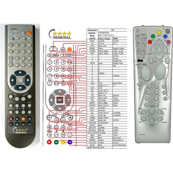 GENERAL THOMSON RCT4157S, RCT4157W - съвместимо дистанционно управление на марката General (RCT4157S, RCT4157W)