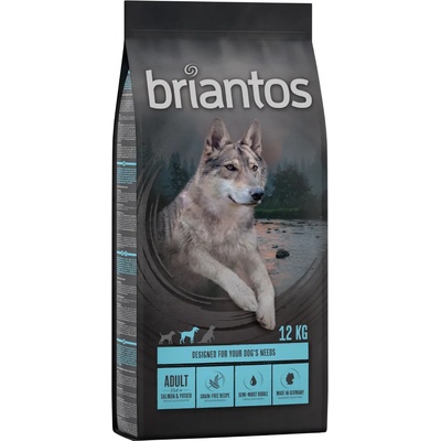 Briantos 12кг Adult Briantos, суха храна за кучета, без зърно- сьомга и картофи