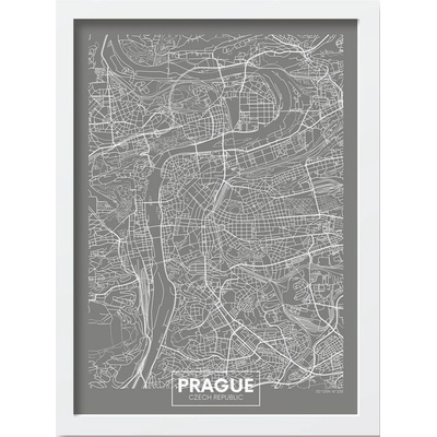 Wallity Prague obraz šedá