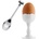 Alessi Чашка за яйце Dressed с лъжичка бяла (MW14SET W)