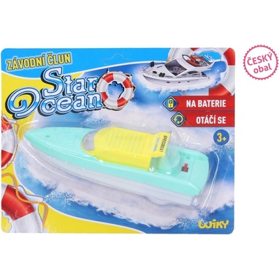 Wiky Loď/člun do vody plast 18cm na baterie na kartě