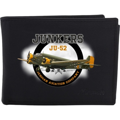 Striker Kožená peňaženka Junkers JU-52 čierna