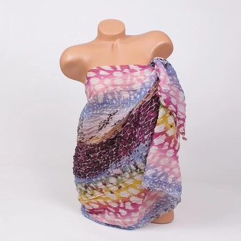 Image 1 of Парео за плаж с шарен десен в пастелни цветове