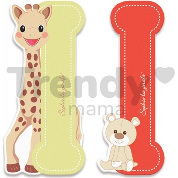 Janod drevené lepiace písmeno I Sophie The Giraffe béžové červené
