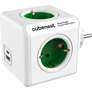 CubeNest PowerCube Original USB PD 20W A+C Zelená