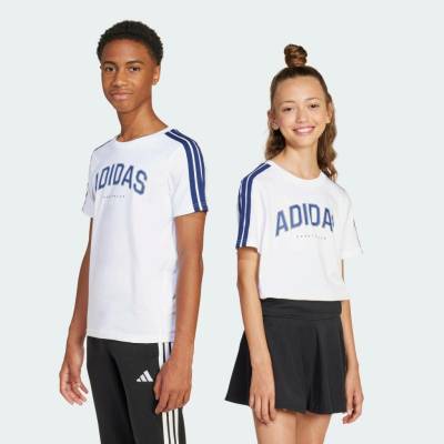 adidas dětské bavlněné tričko bílá