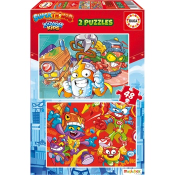 Educa Детски пъзел Educa - Супер неща, 2 х 48 части (EDU19204)