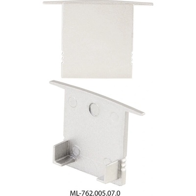 ML-762.005.07.0 Koncovka bez otvoru pro AD, stříbrná barva, 1ks