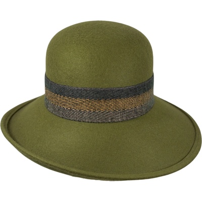 Fiebig Headwear since 1903 Dámský plstěný klobouček Cloche zelený