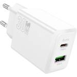hoco. N71 Nuevo PD30W+QC3.0 GAN USB-C, USB-A зарядно устройство (ЕС)