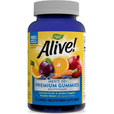 Nature's Way Alive Men's 50+ Premium Gummies, 75 таблетки, Nature's Way (15898)
