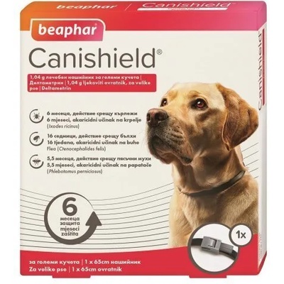 Beaphar Cani Shield противопаразитен нашийник за кучета против кърлежи, бълхи и пясъчни мухи 65сm, 2броя в опаковка