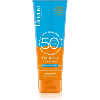 Lirene Sun успокояваща защитна емулсия за чувствителна кожа на лицето SPF 50+ 120ml