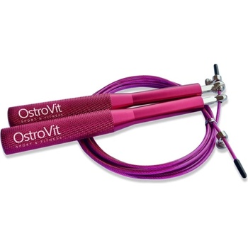 OstroVit Въже за скачане с метални дръжки - Speed / Skipping Rope / Различни цветове Розов