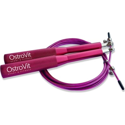 OstroVit Въже за скачане с метални дръжки - Speed / Skipping Rope / Различни цветове Розов