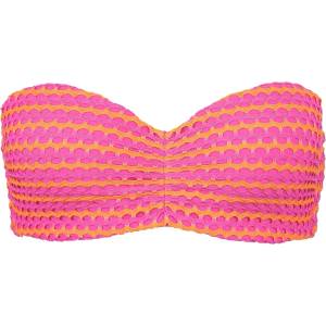 Seafolly Дамско бикини горнище Seafolly Women's Mesh Effect Bustier Bandeau Bikini top - Hot Pink - размер 32 (EU) (150-4259-0411)