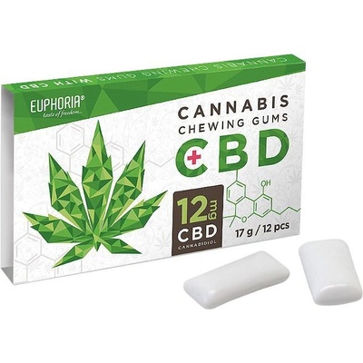 Euphoria Žuvačky 12ks, 24g s CBD 12mg