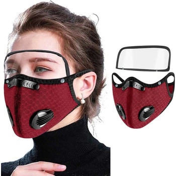 Team Športová maska rúško na tvár s dvomi ventilmi 1 ks
