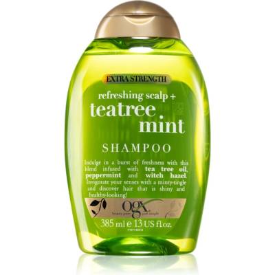 OGX Teatree Mint Extra Strenght освежаващ шампоан 385ml