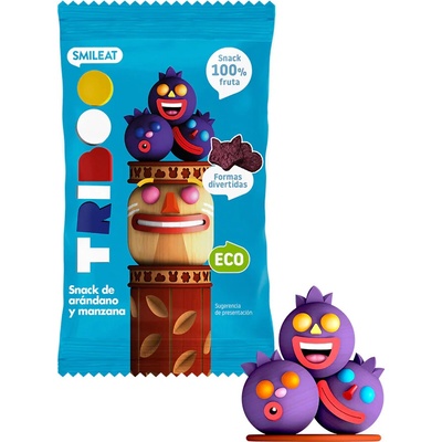 Smileat BIO 100% ovocné mäkké cukríky jablko a čučoriedky 25 g