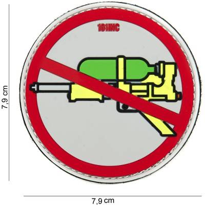 Gumová nášivka 101 Inc Super Soaker - červená