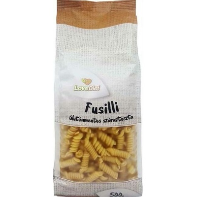 LoveDiet Bezlepkové kukuřičné těstoviny Fusilli 0,5 kg