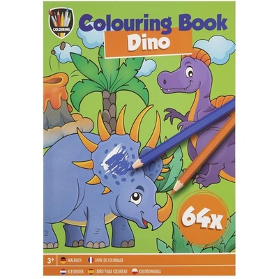 Moxy Книжка за оцветяване Динозавър, А5, 64 страници (5525100168)