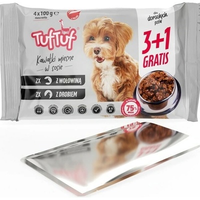 Tuf Tuf 2x with poultry, 2x with beef 4 x 100 g