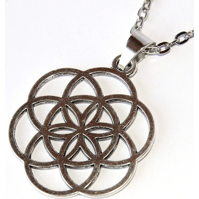 Fashion Jewerly Řetízek Amulet s Květem života, Merkaba, Kvantová fyzika a vesmírné vědomí, Posvátná geometrie, Flower of Life 2814