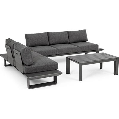 Bizzotto Konnor АНТРАЦИТ cx23 ЪГЛОВ ДИВАН С ВЪЗГЛАВНИЦИ (0662758)