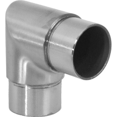 Spojka 90° na trubku ø 42,4 mm, broušená nerez AISI 316