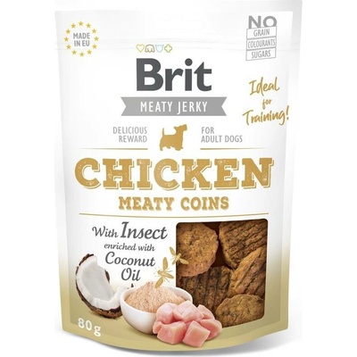 Brit Meat Jerky Snack Meaty coins with Insect 80 g