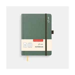 Sentio Бележник с ластик А6 96 листа Sage Green
