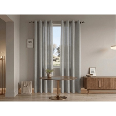 Závěs TAVIO 140x250 cm, světle šedý Zavěšení: Řasící páska