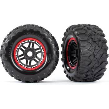 Traxxas колело 2.8", гума Maxx All-Terrain, джанта черно-червена (2)