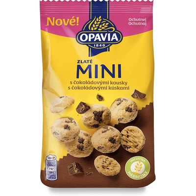 Opavia sušenky Zlaté Mini s čokoládovými kousky 180 g