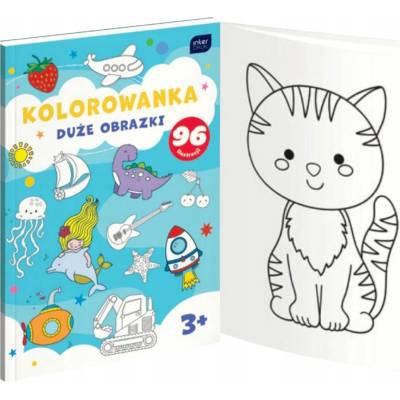 Omaľovánka pre deti A4 veľké obrázky na vyfarbovanie 96 obrázkov Interdruk