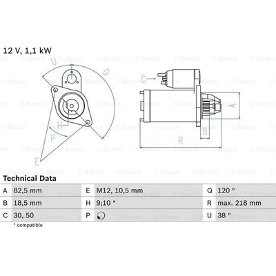 BOSCH Startér 0986016280