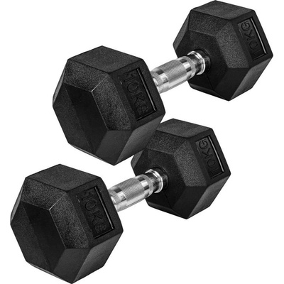 MOVIT Šesťhranná gumová činka 10 kg