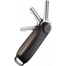 Kľúčenka Orbitkey Kožená 2.0 Black čierna s čiernymi detailmi