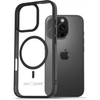 AlzaGuard Clear TPU Case Compatible with Magsafe pre iPhone 16 Pro čiernych AGD-PCMT34B