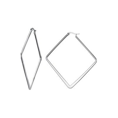 Šperky eshop ocelové náušnice hladký diamant s francouzským zámkem SP77.27