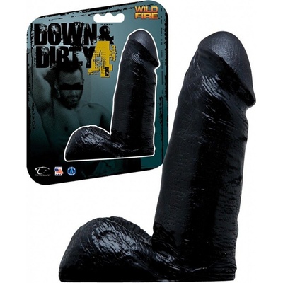Topco WildFire Down & Dirty Dong Black realistické dildo 12 cm