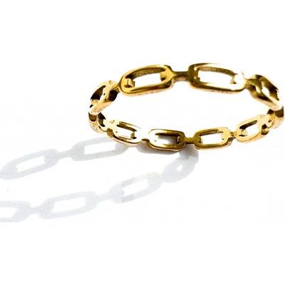 Ornamenti Pozlacený prstýnek Chain thin gold SA2650