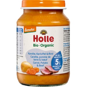 Holle Био ястие Holle - Моркови, картофи и говеждо, 190 g (8673) - baby