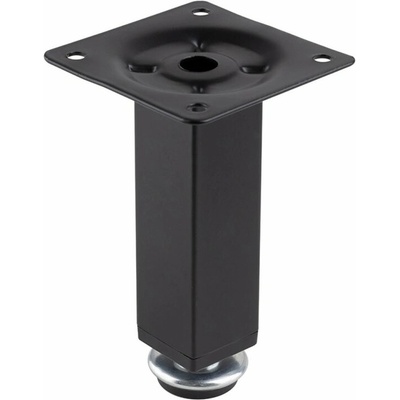 Strong Nábytková nôžka hranatá s rektifikáciou 25 x 150 / čierna